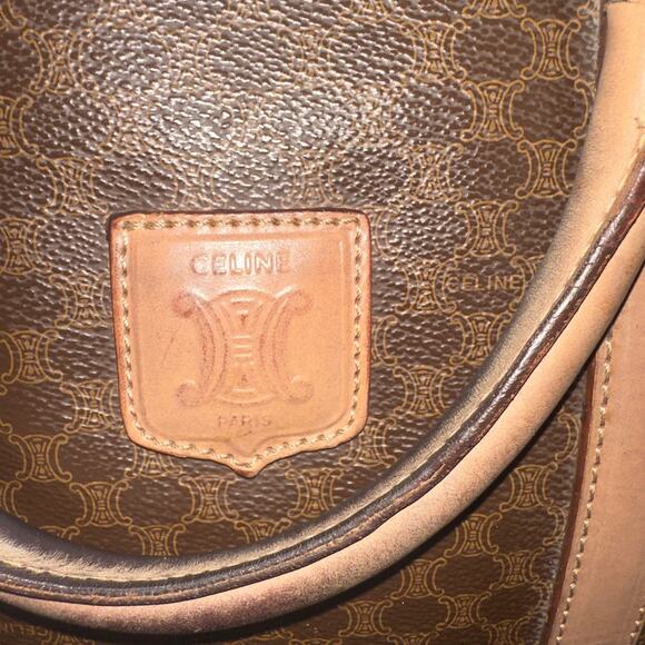 CELINE Macadam Brown Leather Briefcase Laptop tote Authentic used includes COA - Picture 5 of 15